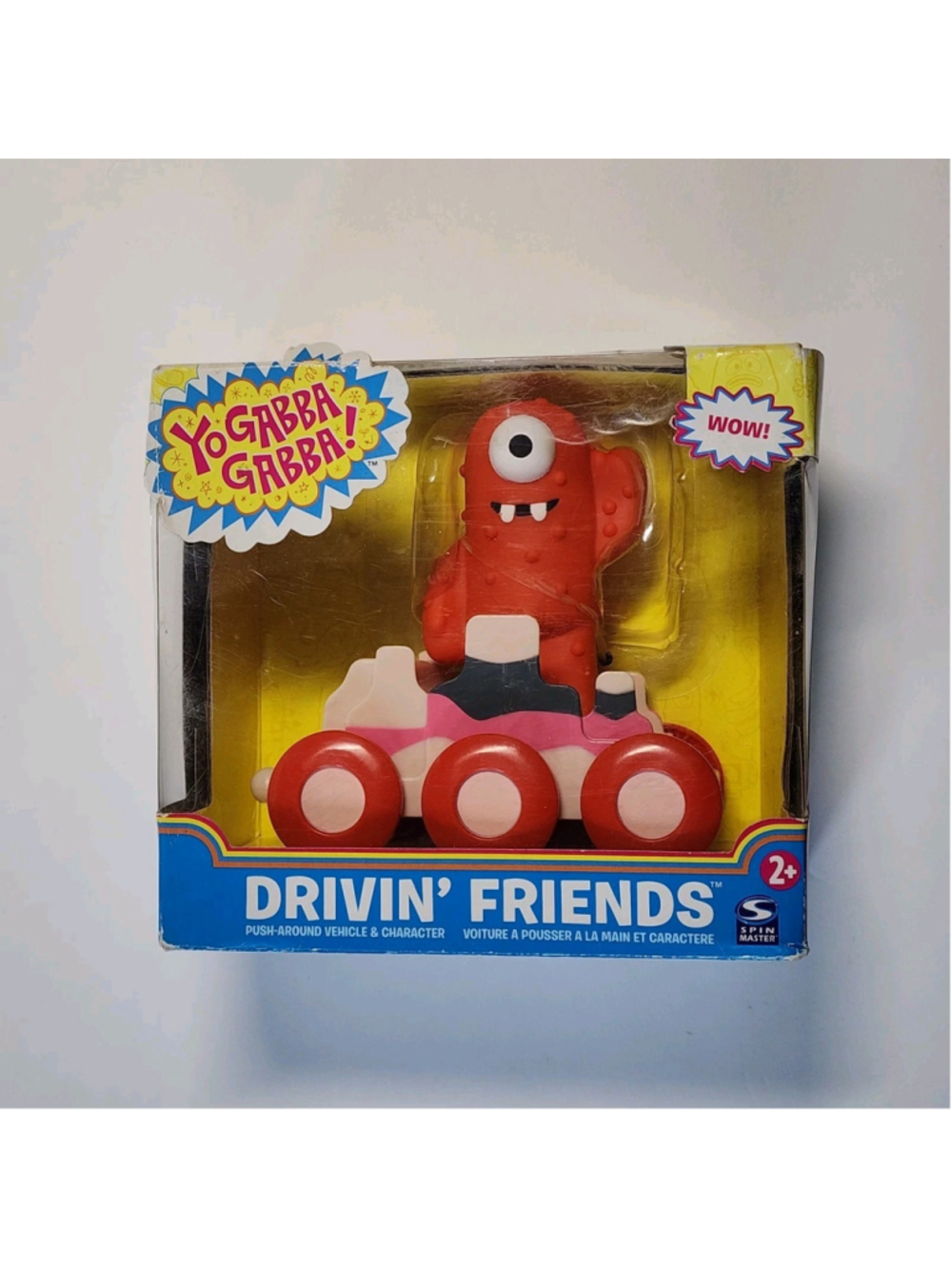 Rare Spin Master Yo Gabba Gabba Muno Drivin' Friends Push-Around Vehicle Toy NIB